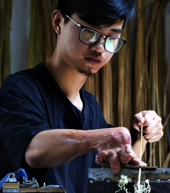 ハンドメイド ヘアアクセサリー 竹製 雲舞 マジェステ かんざし 髪飾り 竹色 極軽い 恋人 誕生日 記念日 母の日 17枚目の画像