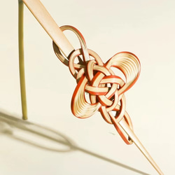 ハンドメイド ヘアアクセサリー 竹製 雲舞 マジェステ かんざし 髪飾り 竹色 極軽い 恋人 誕生日 記念日 母の日 6枚目の画像