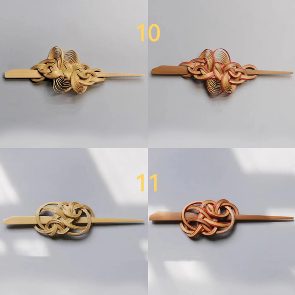 ハンドメイド ヘアアクセサリー 竹製 雲舞 マジェステ かんざし 髪飾り 竹色 極軽い 恋人 誕生日 記念日 母の日 15枚目の画像