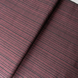 ～Series紬…デザイン選択・正絹紬・矢鱈縞 黒赤～ 2枚目の画像