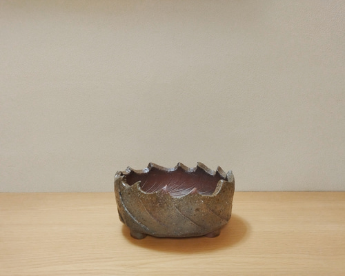 □備前焼のかっこいい波皿□深皿 鉢 ボウル お椀・ボウル・鉢 東児の花