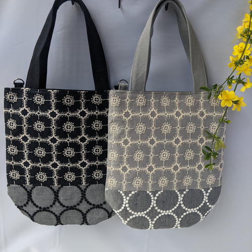 春色ミナペルホネントート【anemone/nevy】アネモネネイビー