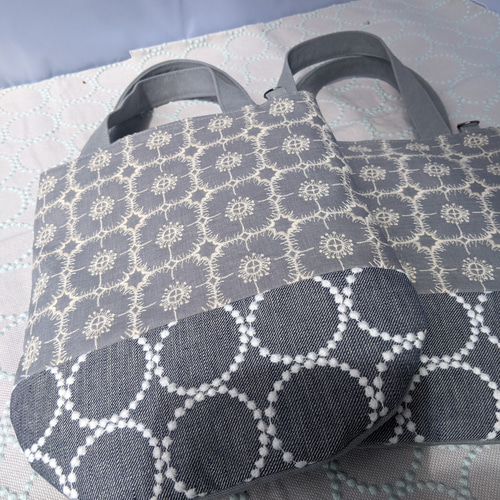 春色ミナペルホネントート【anemone/gray】アネモネグレー 2way 春色ミナペルホネントート【anemone/gray】アネモネグレー 2way