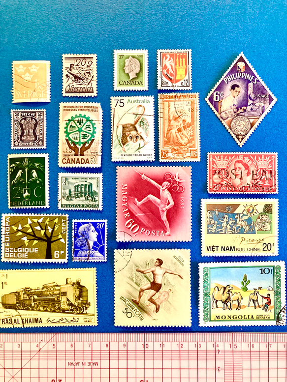 ＊.。海外の美しい切手.。＊ 60枚アソートセット ヴィンテージ H 6枚目の画像