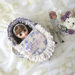 ♡母の日にもおすすめです♡ お人形さんのスリムクーファン　ねこのトワルドジュイ柄 1枚目の画像