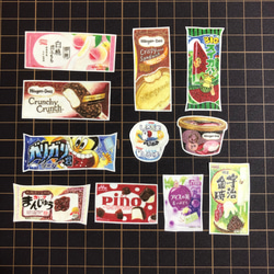 【受注制作】お菓子&飲み物♡ 型抜きフレークシール 2枚目の画像