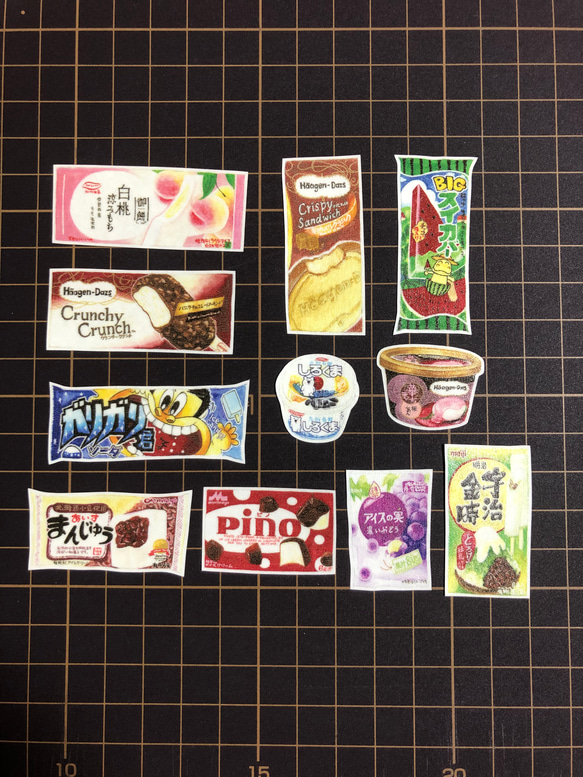 【受注制作】お菓子&飲み物♡ 型抜きフレークシール 2枚目の画像