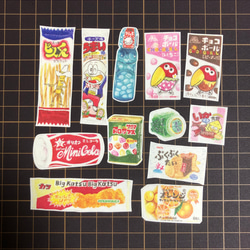 【受注制作】お菓子&飲み物♡ 型抜きフレークシール 4枚目の画像