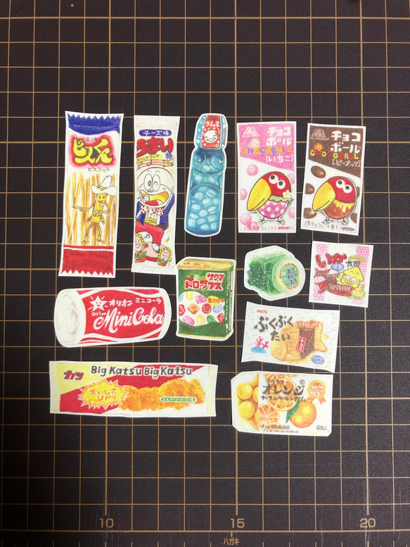 【受注制作】お菓子&飲み物♡ 型抜きフレークシール 4枚目の画像
