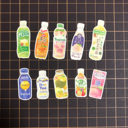 【受注制作】お菓子&飲み物♡ 型抜きフレークシール 7枚目の画像