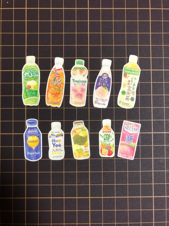 【受注制作】お菓子&飲み物♡ 型抜きフレークシール 7枚目の画像