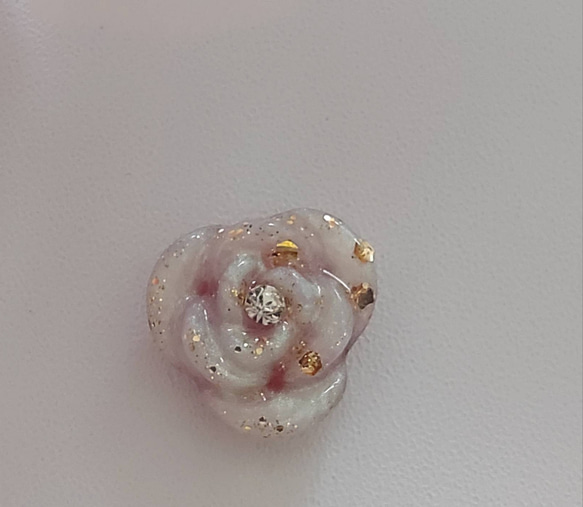 【2way】(ローズピンク)バラの耳飾り 4枚目の画像