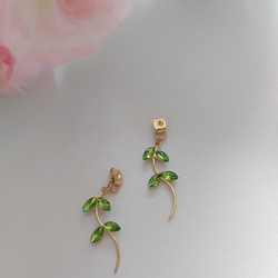 【2way】(ローズピンク)バラの耳飾り 3枚目の画像
