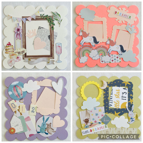 絵本のような♡【名入れ】スクラップブッキング♡アルバム写真の