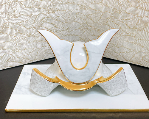 ポーセラーツ　兜　新品 名入れ生年月日無料】ポーセラーツ兜こどもの日かぶと 雑貨・その他