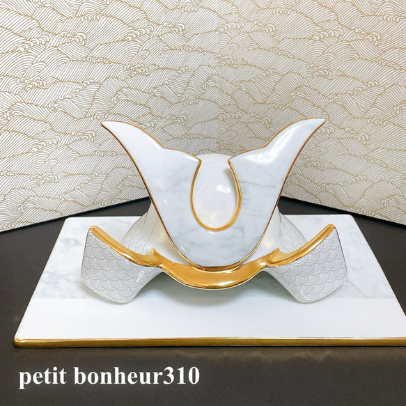 名入れ生年月日無料】ポーセラーツ兜こどもの日かぶと 雑貨・その他