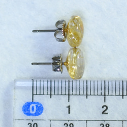 （1 件）金紅石石英耳環（9 x 7 毫米，鈦柱） 第5張的照片