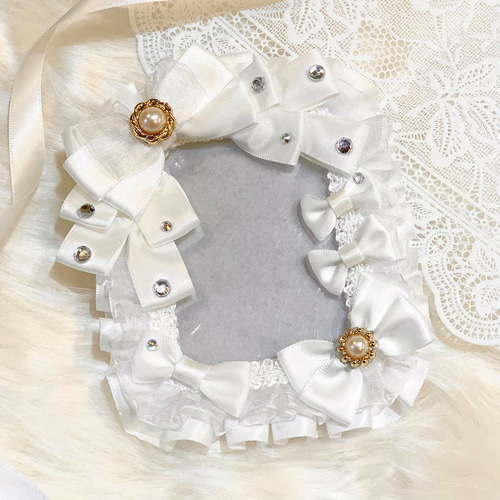 トレカケース 硬質カードケース ハンドメイド レースデコ カード