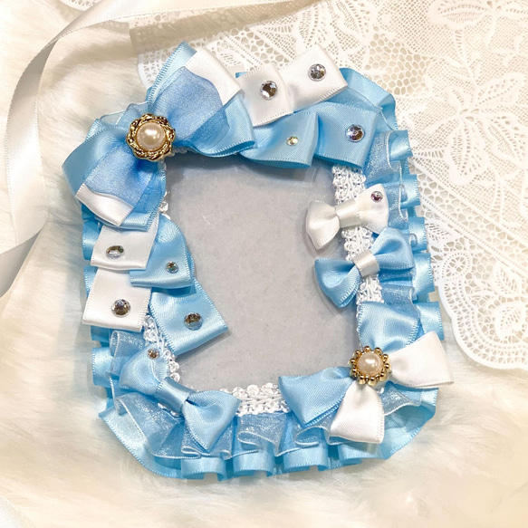 トレカケース　硬質カードケース　ハンドメイド　レースデコ　カードデコ 4枚目の画像