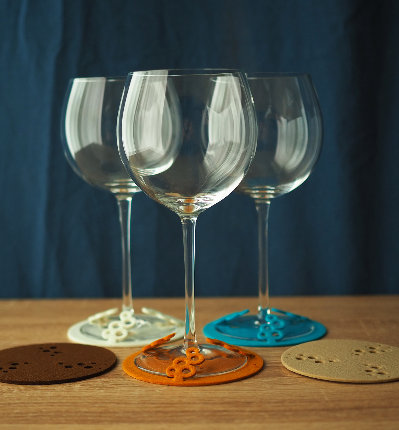 【英国】 コースター 6枚組 10cm　ワイングラスコースター 英国】 コースター 6枚組 10cm ワイングラスコースター 英国