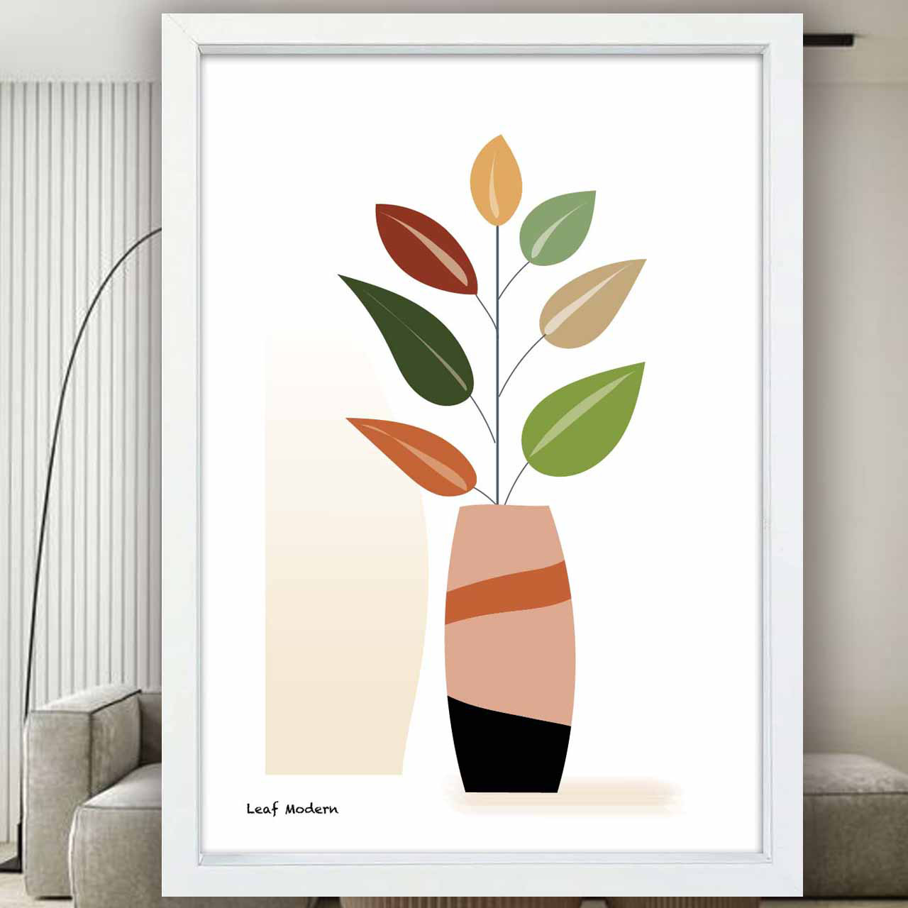 Modern  花　イラスト　ポスター　A4 A3 A2 A1　アート  　アートポスター　sei検索　2758