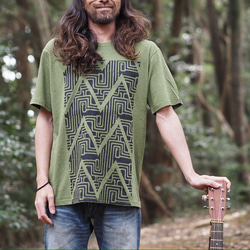 Hemp×Organic cotton/木版T-shirt/5柄/2カラー/ユニセックス 3枚目の画像