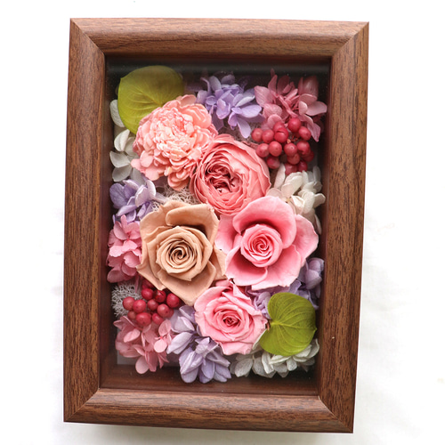 退職祝い ギフト プレゼント フレームフラワー 「ココットミニ