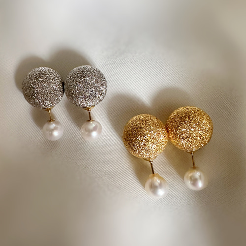 silverボール パール キャッチ ピアス ゴールド シルバー ピアス silverボール パール キャッチ ピアス ゴールド シルバー ピアス