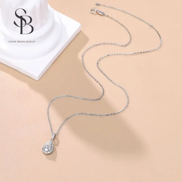 モアッサナイト ペアシェイプ 1ct/2ct キラキラ S925 ラグジュアリー  