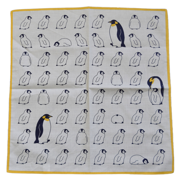 風呂敷　ふろしき 　お弁当包み　ギフト　綿100％　日本のかたち　アニマル　ペンギン　日本製　50cm幅　 3枚目の画像