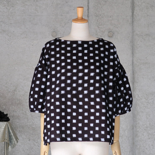 藍染パッチワークワンピースハンドメイド藍染久留米絣リメイクフリーサイズ