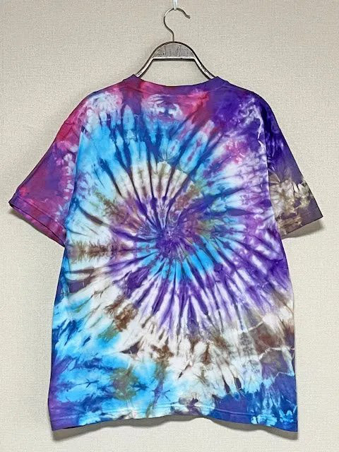 タイダイ ビッグシルエット Tシャツ Mサイズ カラフル スパイラル Hippies Dye HD21-49