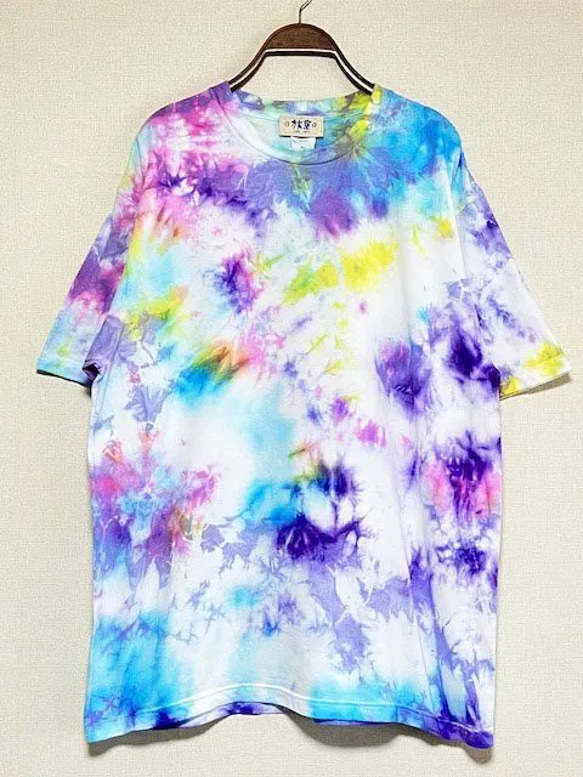 最終価格【未使用】L.G.B. タイダイ　ムラ染総柄ホースプリント　リブTシャツ 最終価格【未使用】L.G.B. タイダイ ムラ染総柄ホースプリント