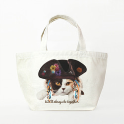 with NYAGO ランチトートバッグ ［ パイレーツ オスカー 三毛猫 4502 ］ 1枚目の画像