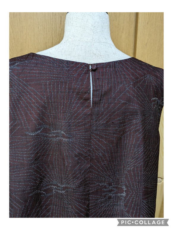 SOLD　着物リメイク　ワンピース　大島紬　M〜L 