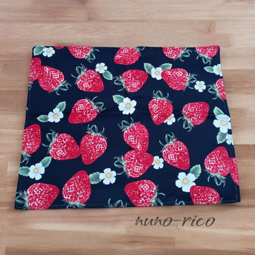 トコ様　確認用　花柄　ドット　くすみブルー　ランチョンマット　40×50 給食袋 トコ様 確認用 花柄 ドット くすみブルー ランチョンマット 40