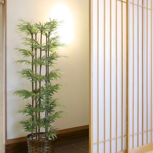 光触媒人工観葉植物ウォールグリーンフェイクグリーン黒竹1.35m