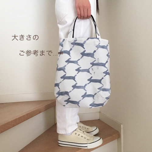 ぷっくりまあるいタックトートバッグA4縦型書類入 flower,bird,me ⚮̈