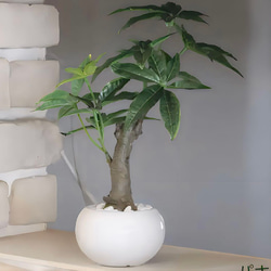 光触媒　人工観葉植物　ウォールグリーン　フェイクグリーン　パキラポット高さ27 7枚目の画像