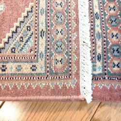軽くて畳める手織りラグ パキスタン絨毯 玄関マット トライバルラグ 77×47cm 手織り カーペット 9枚目の画像