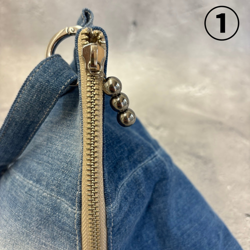 Azumさま専用 デニム リメイク ドラム型バッグ Azumさま専用