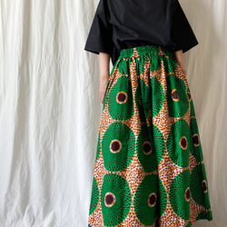 MERMEO【SK-23W】アフリカンバティック アフリカ布 ロングスカート 1枚目の画像