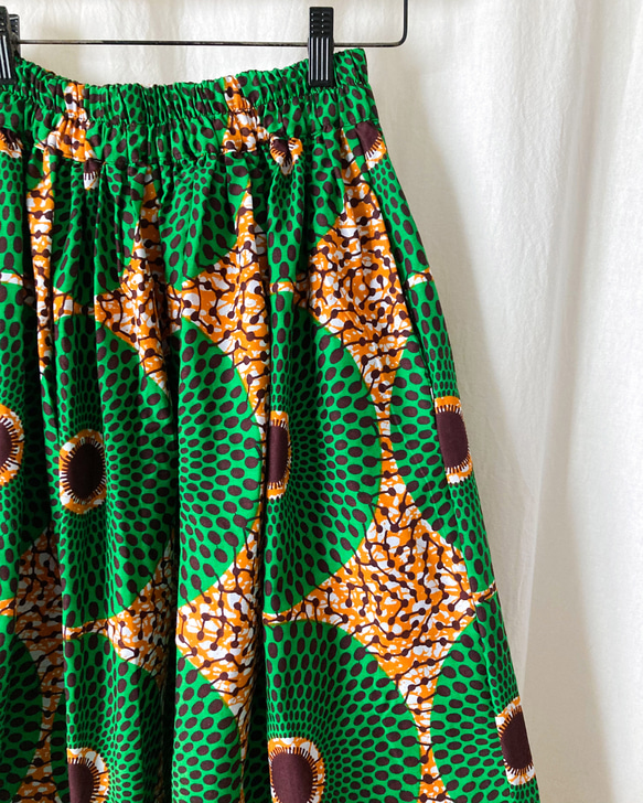 MERMEO【SK-23W】アフリカンバティック アフリカ布 ロングスカート 5枚目の画像