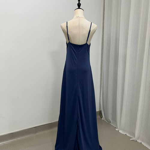 送料無料！パーティードレス ネイビー ツーピース キャミソール  