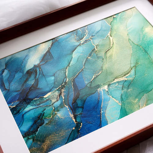 一点物】ゆらめき#02✴︎インテリアアート ( フレーム付 ) 絵画