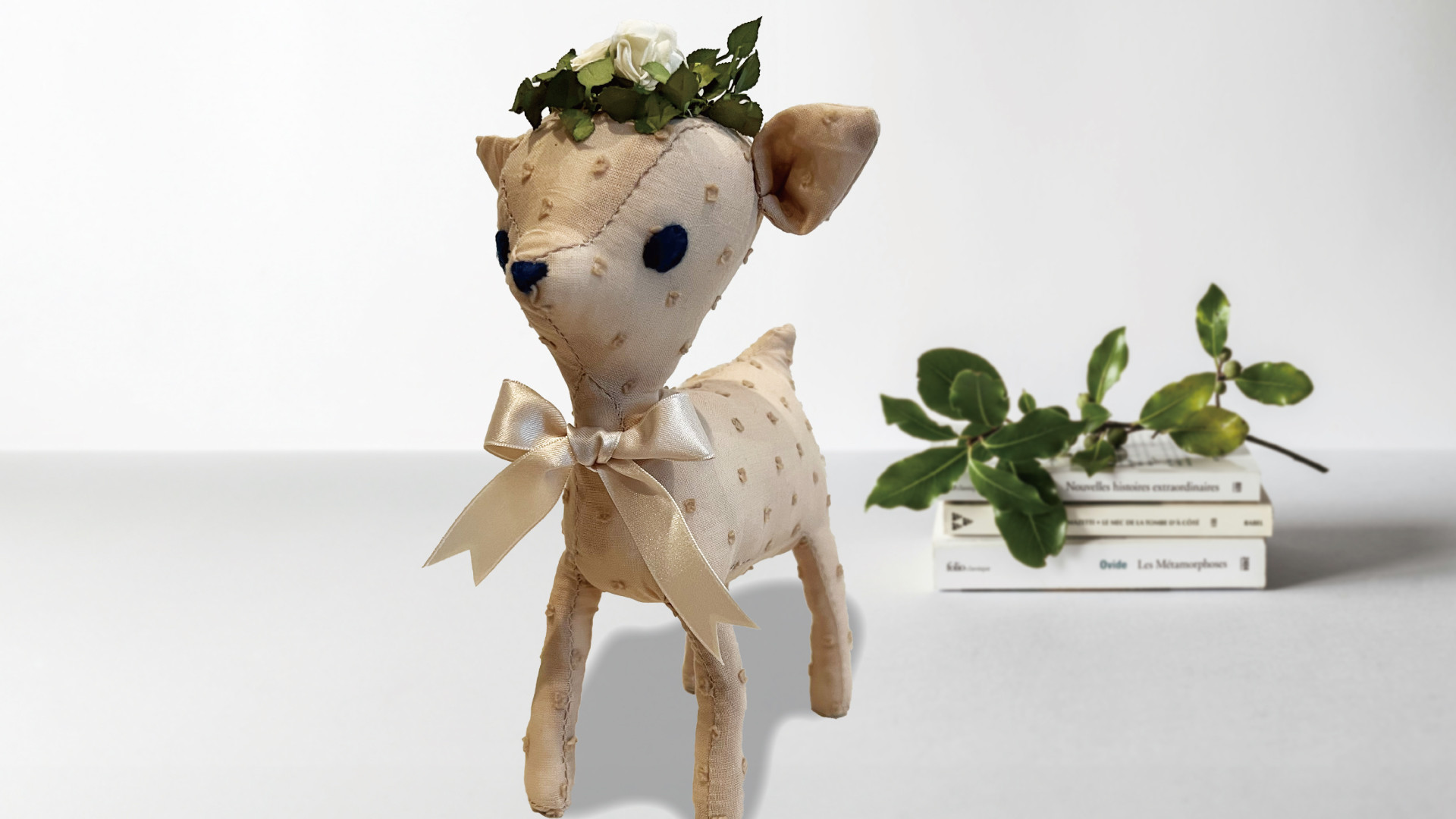 【送料無料】子鹿のオブジェ Appetitちゃん 巾着付