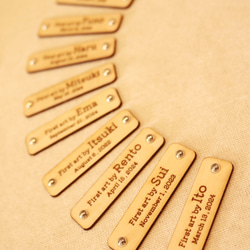 【貼るタイプ】first art tag ファーストアートタグ 木製アートタグ 6枚目の画像