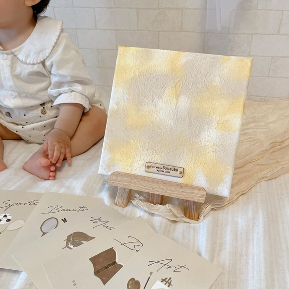 【貼るタイプ】first art tag ファーストアートタグ 木製アートタグ 10枚目の画像