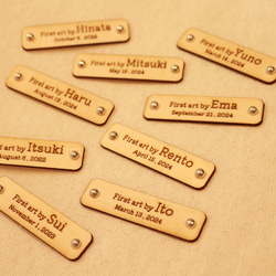 【貼るタイプ】first art tag ファーストアートタグ 木製アートタグ 5枚目の画像