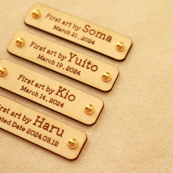 【貼るタイプ】first art tag ファーストアートタグ 木製アートタグ 7枚目の画像